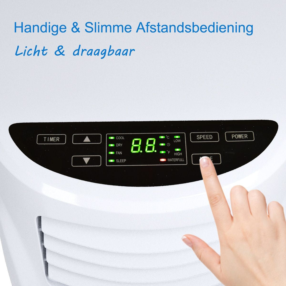 Coast - Tragbares Klimagerät - 7000 BTU, 20 ㎡, Fernbedienung - 32 x 36 x 62,5 cm - Kunststoff - Weiß