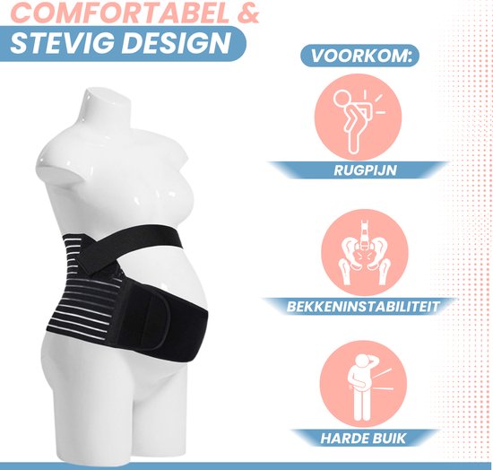 VAIVE Umstandsband - Bauchband Schwangerschaft - Schwangere - Beckenband - Postpartum - Verschlussfolie - Umstandsgeschenk
