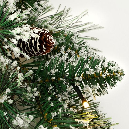 Black Box Trees Vandans Girlande mit LED-Beleuchtung - L270 cm - Grün gefrostet