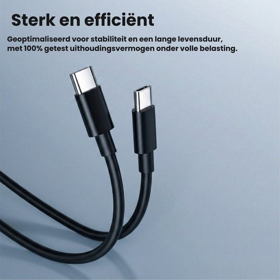 Faas USB C Ladegerät - Schnellladegerät - 40W - 2x 20W Port - 2 Kabel - 1,5 Meter - USB C Kabel - USB C zu USB C - Schwarz