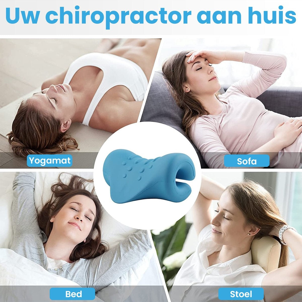 MW® - Nackentrainer - Nackenmassagegerät - Nackenmassagekissen - Nackentraktionsgerät