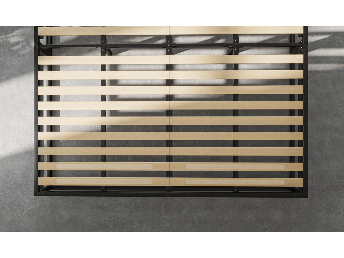 Emma Metallbett mit Lattenrost – 90 x 200 cm – Schwarz