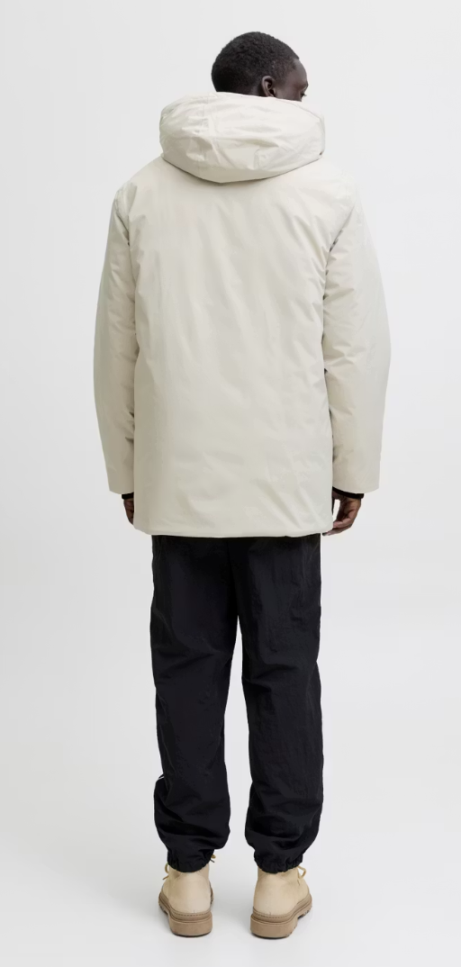 Jack & Jones Planet Parka Herrenjacke - Größe M - Farbe Creme