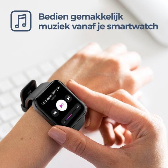 Lunis - Smartwatch - Apple & Android - Touchscreen - Unisex- Schwarz