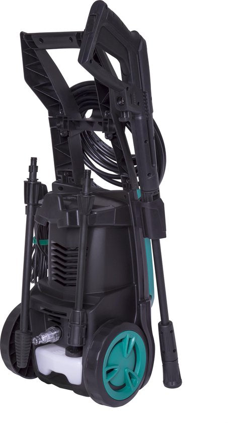 VONROC Hochdruckreiniger - V18-2 - 1800W - 140 bar - 420 l/h - inkl. 8m Schlauch - Schwarz/Grün