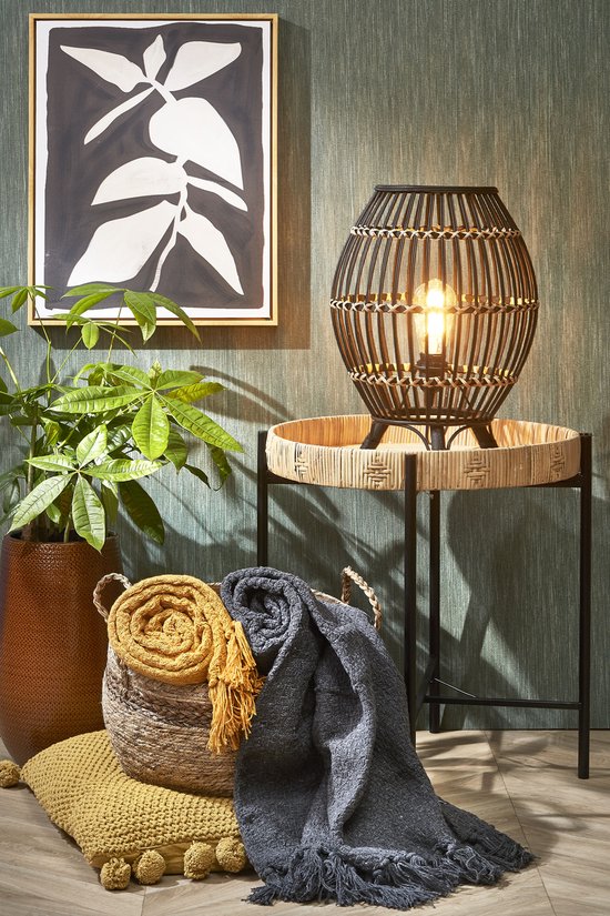 Mica Decorations Kaj Beistelltisch - H51 x Ø45 cm - Rattan - Braun