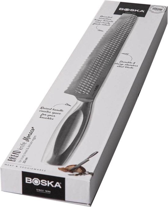 Boska Brotmesser Monaco+ - Ergonomisches Messer - Edelstahl - 23 cm