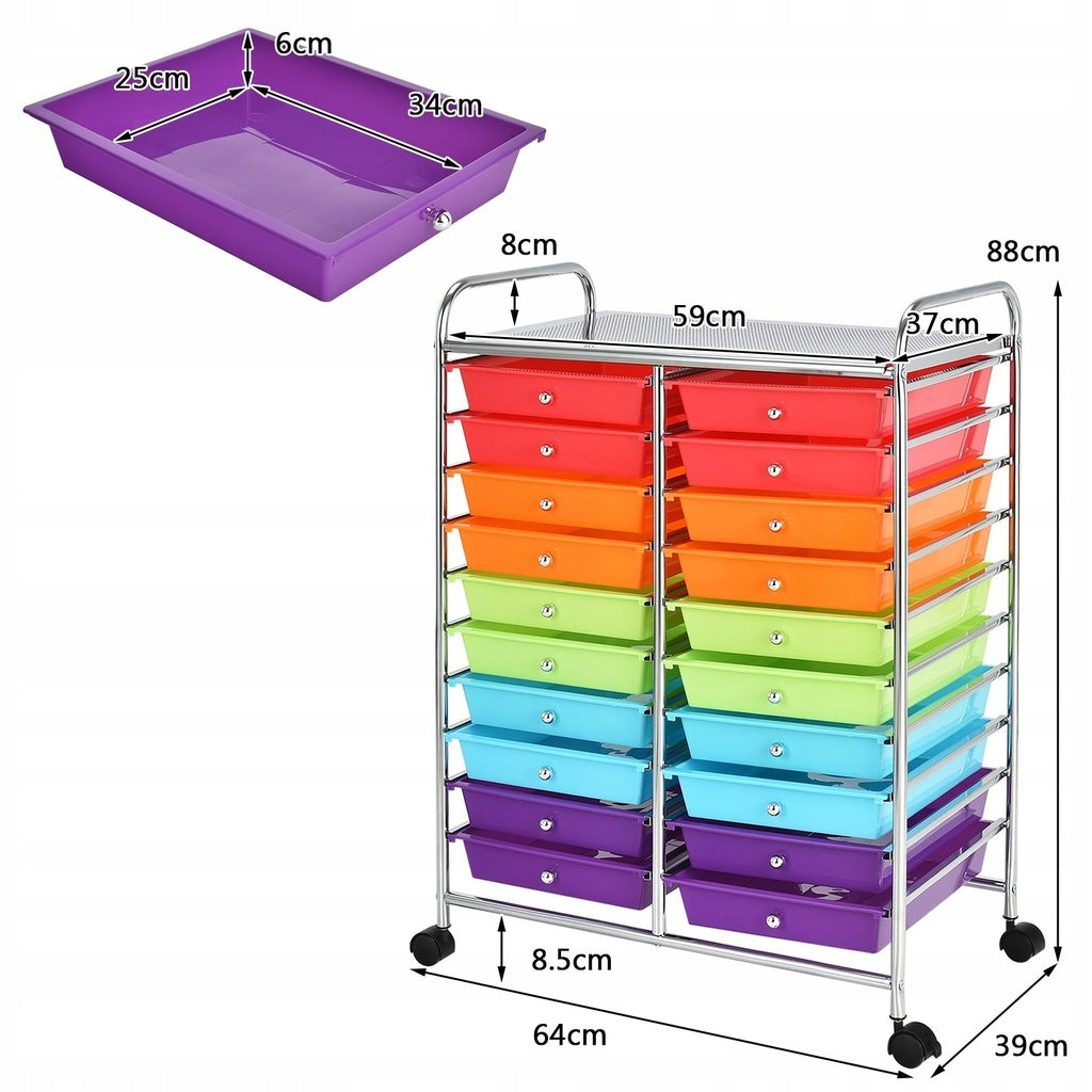 Coast Organizer - 20 Schubladen - 4 Räder - 88 x 64 x 39cm