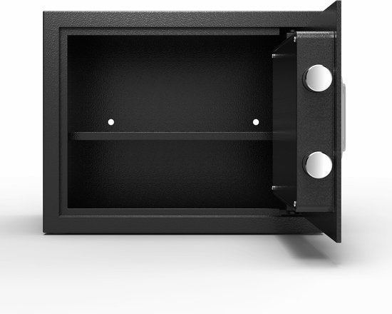 Earkings Safe 30x38x30 cm mit Zahlenschloss - Tresor Elektronische Spardose - Inklusive Befestigungsmaterial, zwei Notschlüsseln und Alarmschloss - 25.7L