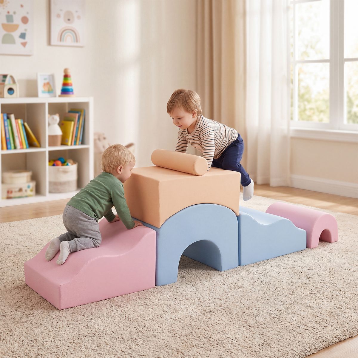 Coast Baustein-Set aus Schaumstoff – 6-teilig – Spielzeug zur Förderung der Motorik – mehrfarbig