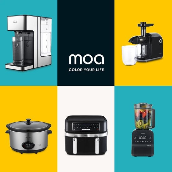 MOA Slowcooker - 6,5 Liter - Keramik-Innenbehälter - Silber - SC65