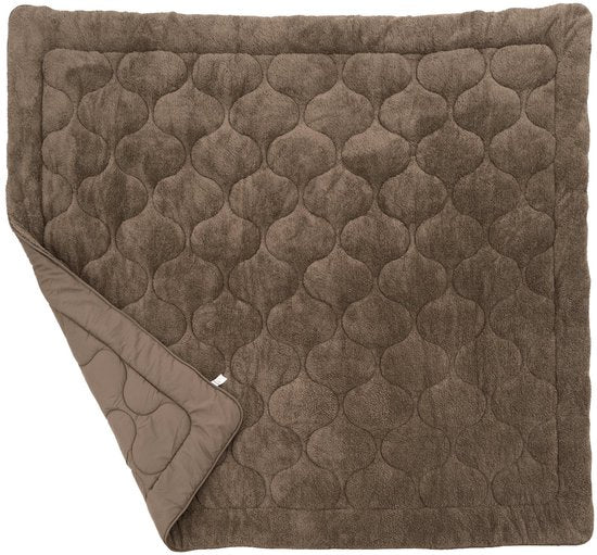 Sleeptime 2-in-1 Teddy Premium Bettdecke ohne Bezug – Bettdecke inklusive Kissenbezüge – 200 x 200 cm – Taupe/Braun