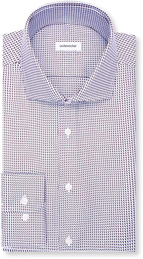 Seidensticker Slim Fit Hemd, Popeline, rot kariert
