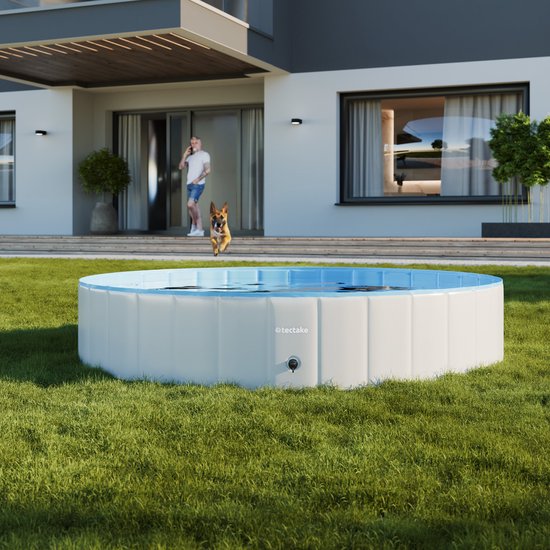 tectake - Dog Pool - Hundepool- Pool für Hunde - Ballpool - Faltbar - ⌀160 cm - Extra stabil - Leicht zu befüllen und zu entleeren