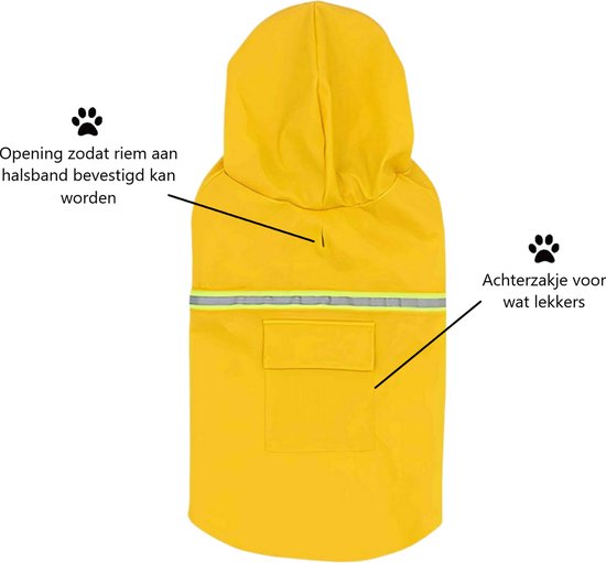 Dutchwide - Hundemantel - Regenmantel Hund - Blau - Größe S