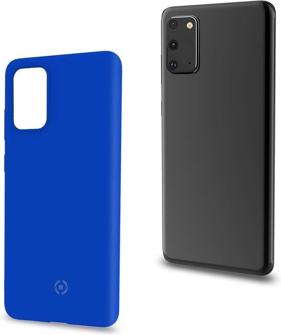 Celly Feeling Samsung S20 Fall - Silikon außen mit Anti-Kratz-Innenseite - Blau