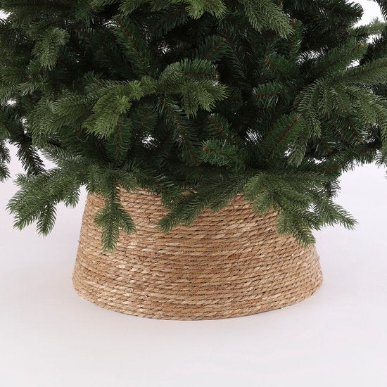 House of Seasons Weihnachtsbaumschürze - H26 x Ø50 cm - Seegras - Naturbraun