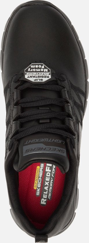 Skechers Work Relaxed Fit Sneaker, schwarz, Leder – Damen