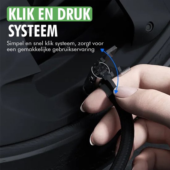 Travelhawk Compressor Tyre Pump - Elektrische Fahrradpumpe - Luftkompressor - Elektrisch 12V - 30 L/Min - 100psi - Tragbar - für Auto, Fahrrad, Motorrad