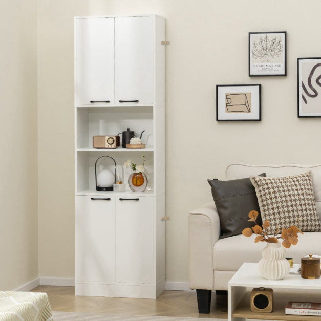 Coast Küchenschrank - MDF & Holz - 56 x 30 x 190 cm - Weiß