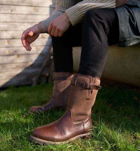 Travelin' Finland Men - Wollgefütterter Outdoor-Stiefel aus Leder - Wasserdichte Stiefel - Dunkelbraunes Leder