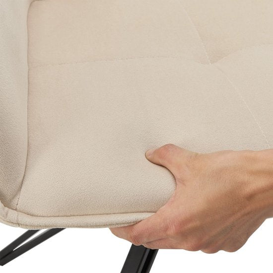Esszimmerstuhl / Drehstuhl / Eimerstuhl Clyde - Beige - Metallgestell