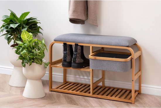 Leitmotiv Bank Dure - Braun - 69,5x30x45 cm - Modern, Skandinavisch