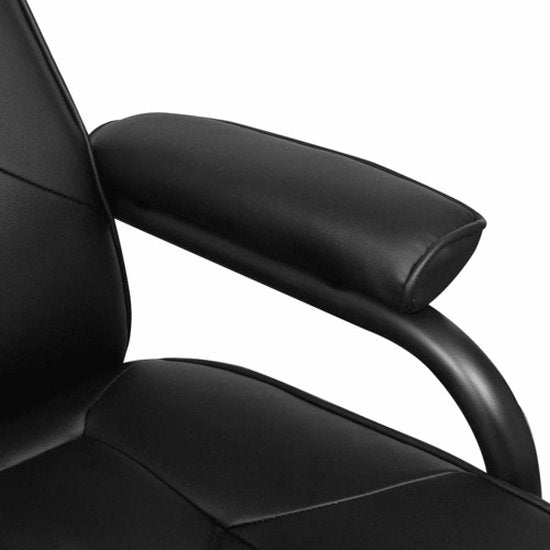 vidaXL – TV-Sessel – mit – Fußhocker – Kunstleder – schwarz