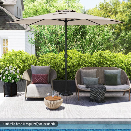 Coast Terrassenschirm – großer Tischschirm – 8 stabile Speichen – beige – 360 cm