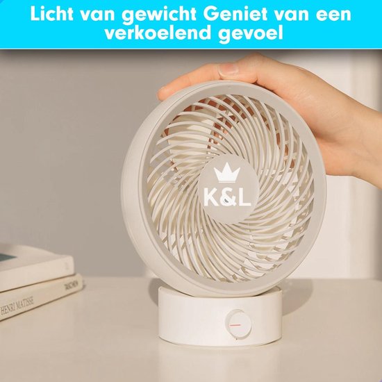 K&L Silent Fan - Tischmodell - USB betrieben - kippbar - Weiß