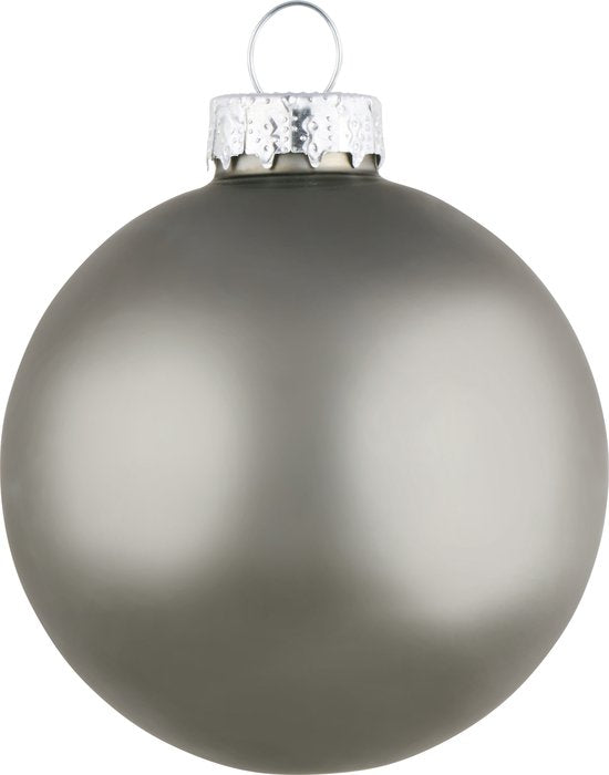 Arti Casa Weihnachtskugeln Silber - Weihnachtskugel Set Glas 6 Stück - Weihnachtsschmuck für Innen - Weihnachtsdekoration ∅ 8cm