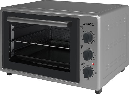 Wiggo WMO-E353(X) – Freistehender Mini-Backofen – elektrisch – 50 cm – 35 Liter – 1800 W – 5 Jahre Garantie – Edelstahl