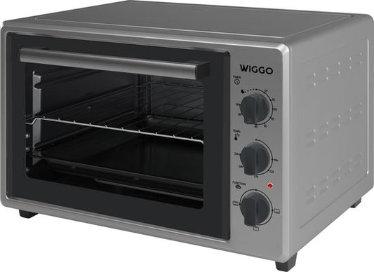 Wiggo WMO-E353(X) – Freistehender Mini-Backofen – elektrisch – 50 cm – 35 Liter – 1800 W – 5 Jahre Garantie – Edelstahl