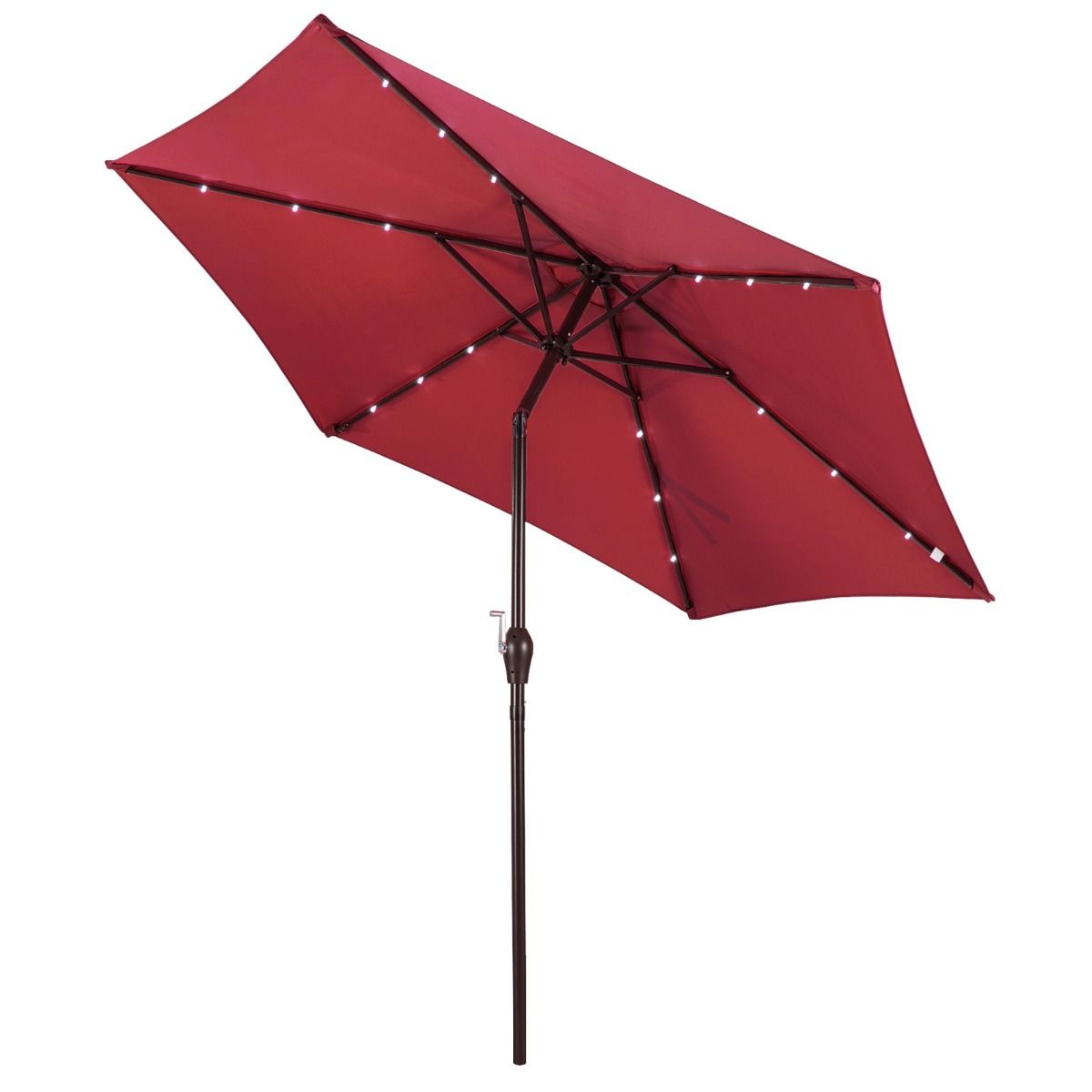 Coast Schwenkbarer Sonnenschirm mit LED-Beleuchtung – Solarbetrieb – 2,7 m Durchmesser – Beige