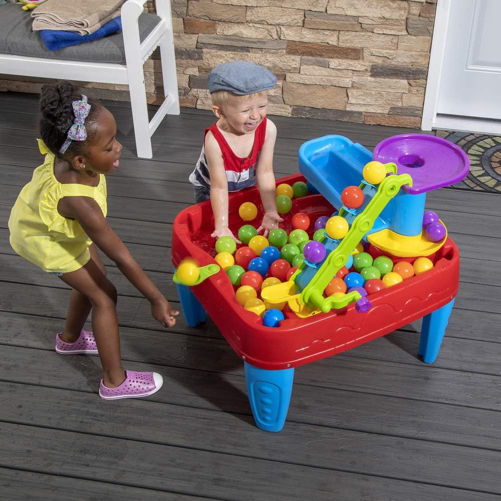 Step2 Discovery Ball Wassertisch mit Bällen – 13-teiliges Set – Wasserspielzeug für drinnen und draußen