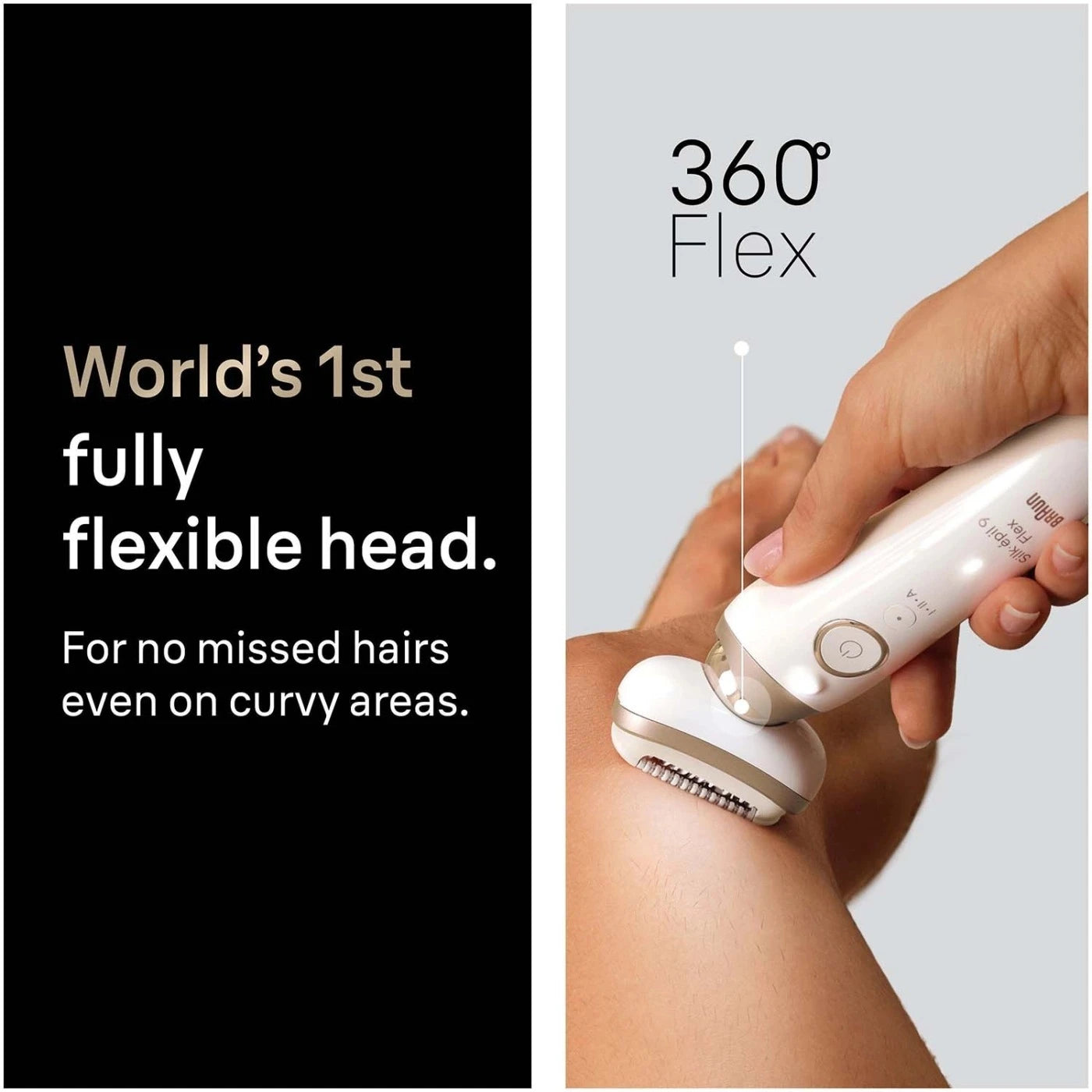 Braun Silk-épil 9 Flex Epilierer Gold – 123 × 72 × 218 mm