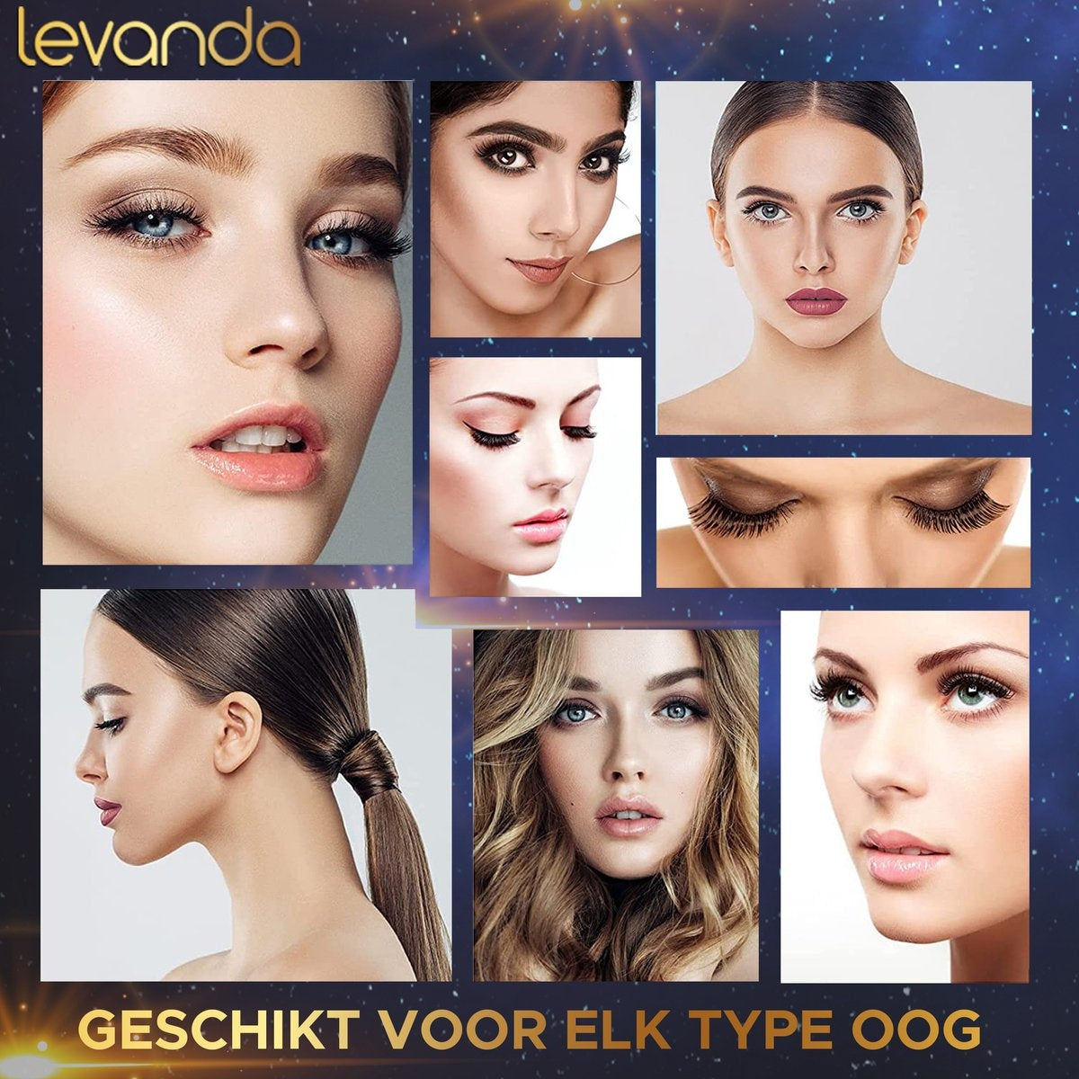 Levanda Falsche Wimpern mit magnetischem Eyeliner schwarz - Wimpernverlängerung magnetische Wimpern - falsche Wimpern magnetischer Stift und Applikator