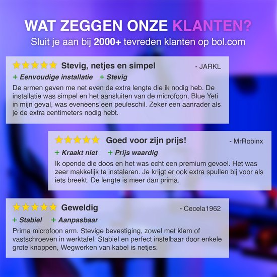 Sensic SA 10 Mikrofonarm mit Poppfilter - Mikrofonständer - Auslegerarm - Stativ - Extra lang