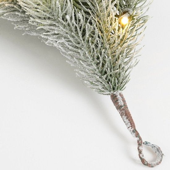 Black Box Trees Nagoya Weihnachtsdekoration – Girlande mit 40 warmweißen LED-Lämpchen und Timer-Funktion – Weihnachtsgirlanden für Kamin, Treppe oder Türpfosten – Grün, matt – L 270 x Ø 20 cm