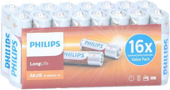 Philips Longlife-Batterien – AA – 16 Stück