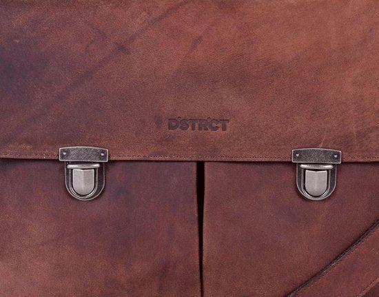DSTRCT Wall Street A4-Laptoptasche – 15,4 Zoll – Braun