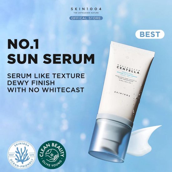 SKIN1004 Madagaskar Centella Hyalu-Cica Water-Fit Sun Serum SPF 50+ PA++++ 50ml Sonnenbrand - Korean Skin Care