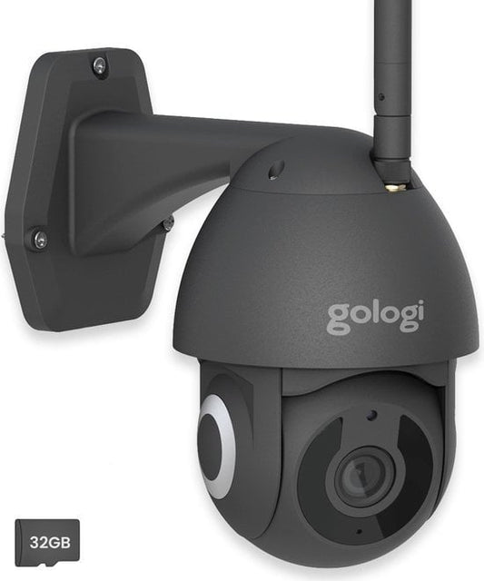 Gologi Superior Außenkamera - Mit Nachtsicht - Sicherheitskamera - 3MP - Mit Wifi und App - Schwarz