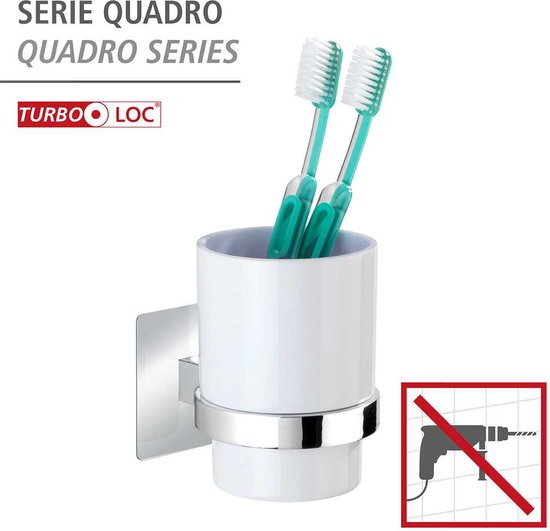 Turbo-Loc® Zahnbürstenhalter Quadro – Befestigung ohne Bohren