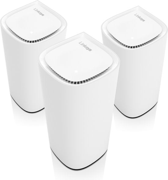Linksys Velop Pro WiFi 6E Mesh Router - Dual-Band - Bis 5,4 Gbit/s - 275 m² Abdeckung - WPA3 - 3er-Pack - Weiß