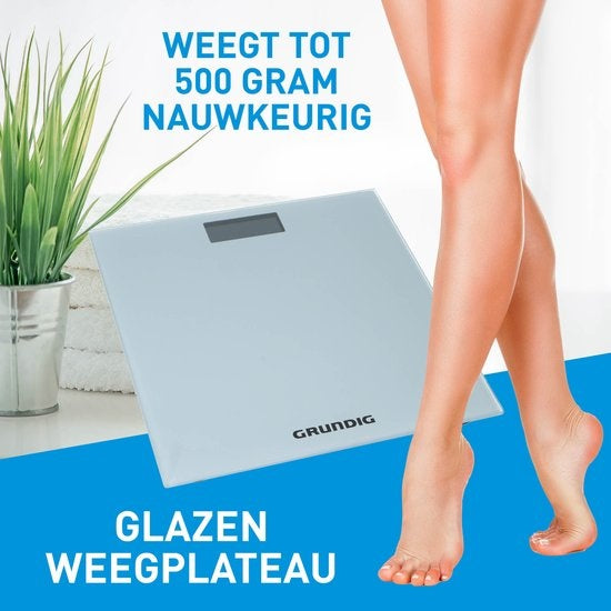 Grundig Waagen - Digitale Personenwaage - von 2 kg bis 180 kg - Grau