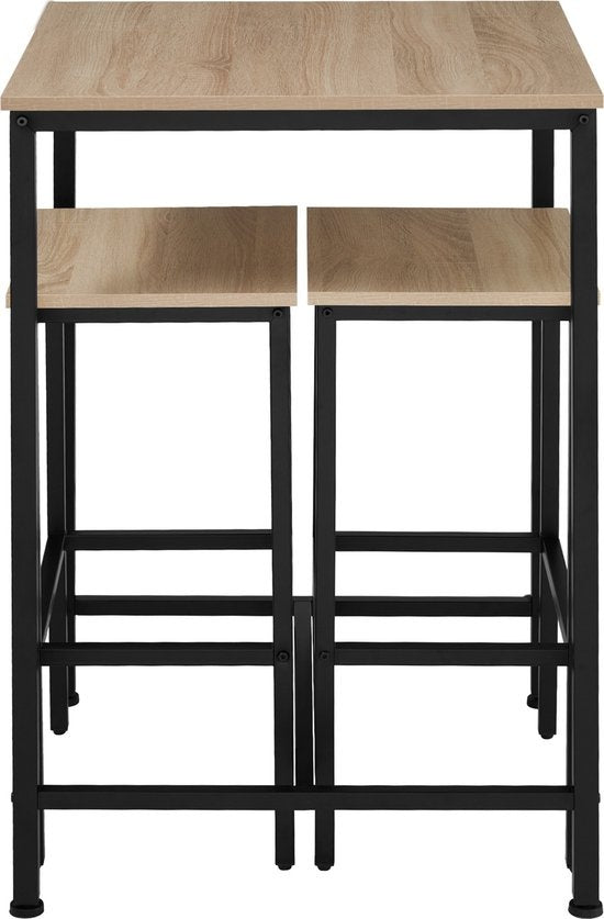 tectake - Stehtisch-Set Inverness industrial hellbraun - 404363