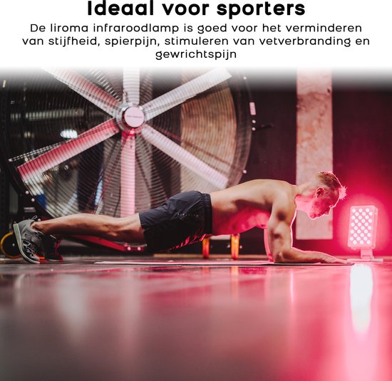 LIROMA® Rotlichttherapie - 2 Wellenlängen - Timer - LED-Infrarotlampe - Infrarottherapie - Rotlichttherapie - Kollagenlampe - Fibromyalgie - Lichttherapie