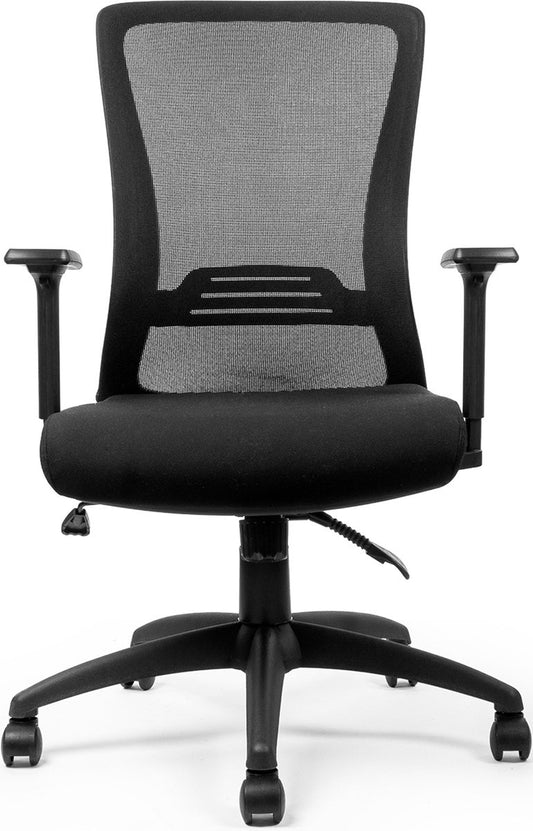 LifeGoods Ergonomischer Bürostuhl - Schreibtischstuhl - Verstellbar - Erwachsene - Schwarz