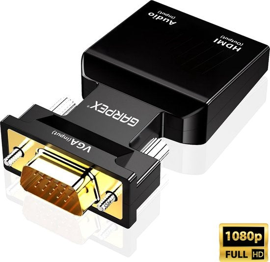 GarpexÂ® VGA-zu-HDMI-Adapter - 1080p Full HD - Analog zu Digital - Universal-Konverter